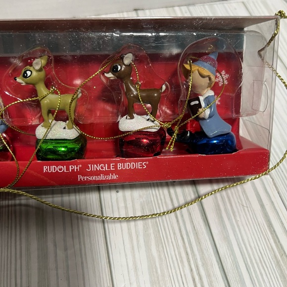 PREOWNED**SET OF 4 RUDOLPH JINGLE BELL BUDDIES ORNAMENTS - Picture 3 of 5